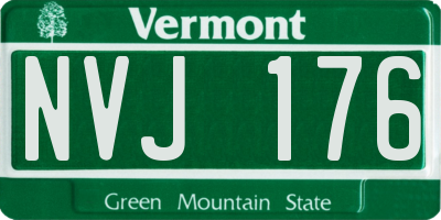 VT license plate NVJ176