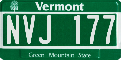 VT license plate NVJ177