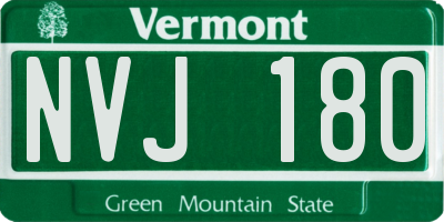 VT license plate NVJ180