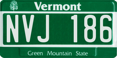 VT license plate NVJ186