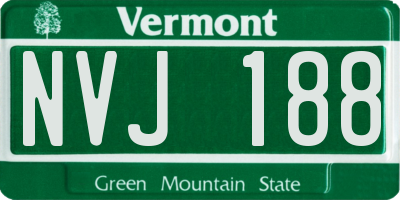 VT license plate NVJ188