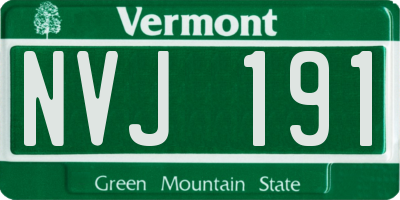 VT license plate NVJ191