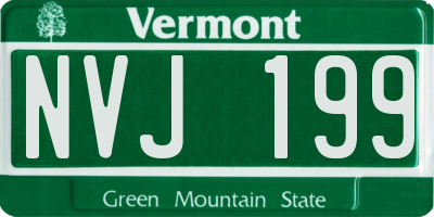 VT license plate NVJ199