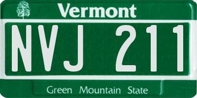 VT license plate NVJ211