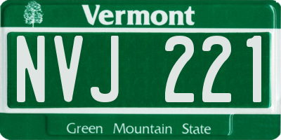VT license plate NVJ221