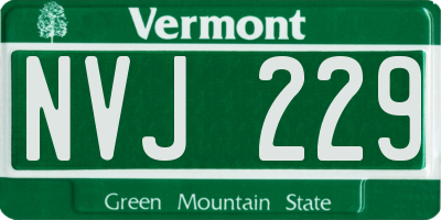 VT license plate NVJ229