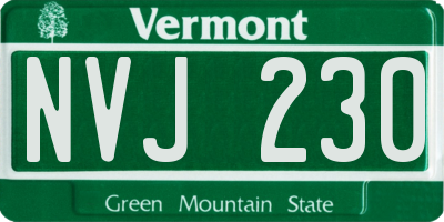 VT license plate NVJ230