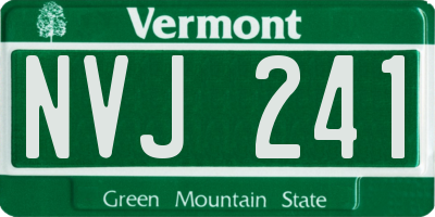 VT license plate NVJ241