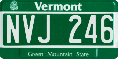VT license plate NVJ246