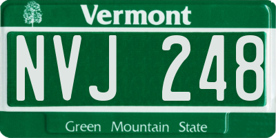 VT license plate NVJ248