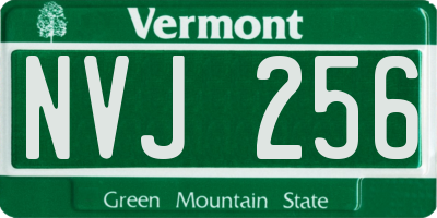 VT license plate NVJ256