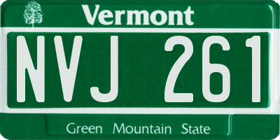 VT license plate NVJ261