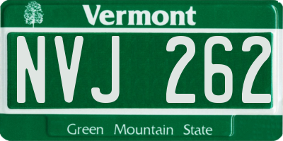 VT license plate NVJ262