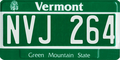 VT license plate NVJ264