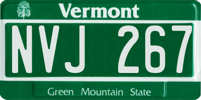 VT license plate NVJ267