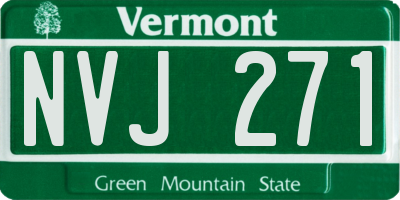 VT license plate NVJ271