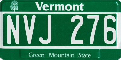 VT license plate NVJ276
