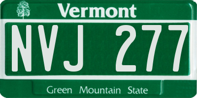 VT license plate NVJ277