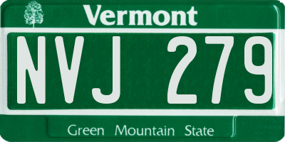 VT license plate NVJ279