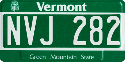 VT license plate NVJ282