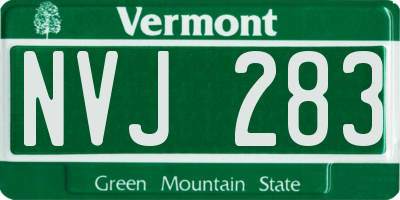VT license plate NVJ283