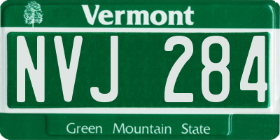 VT license plate NVJ284