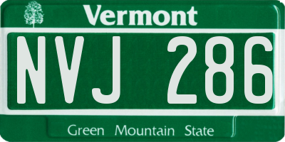 VT license plate NVJ286