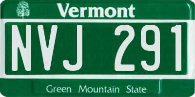 VT license plate NVJ291