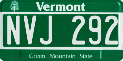 VT license plate NVJ292
