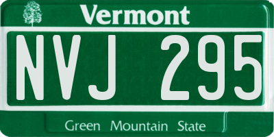 VT license plate NVJ295