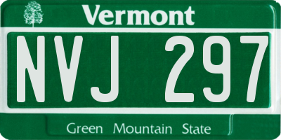 VT license plate NVJ297