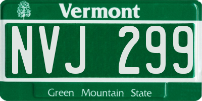 VT license plate NVJ299