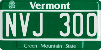 VT license plate NVJ300