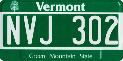 VT license plate NVJ302