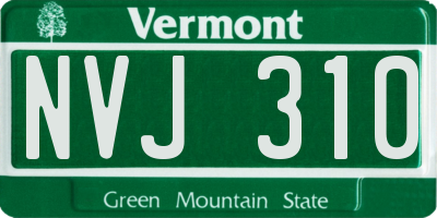 VT license plate NVJ310