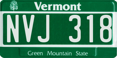 VT license plate NVJ318