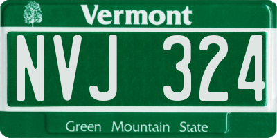VT license plate NVJ324