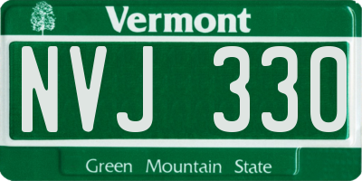 VT license plate NVJ330
