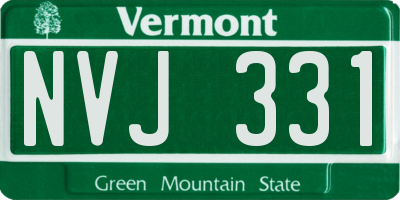 VT license plate NVJ331