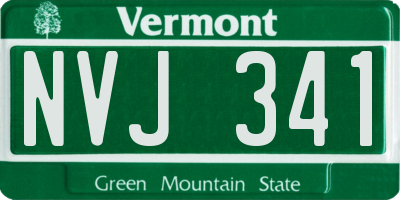 VT license plate NVJ341
