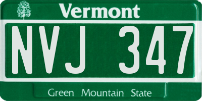 VT license plate NVJ347