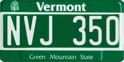 VT license plate NVJ350