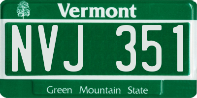 VT license plate NVJ351