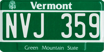 VT license plate NVJ359