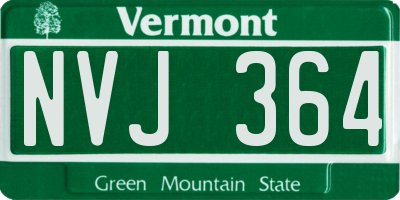 VT license plate NVJ364