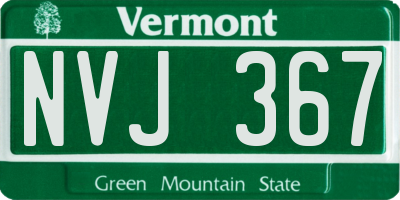 VT license plate NVJ367