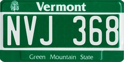 VT license plate NVJ368