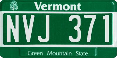 VT license plate NVJ371
