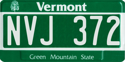 VT license plate NVJ372