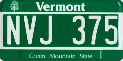 VT license plate NVJ375